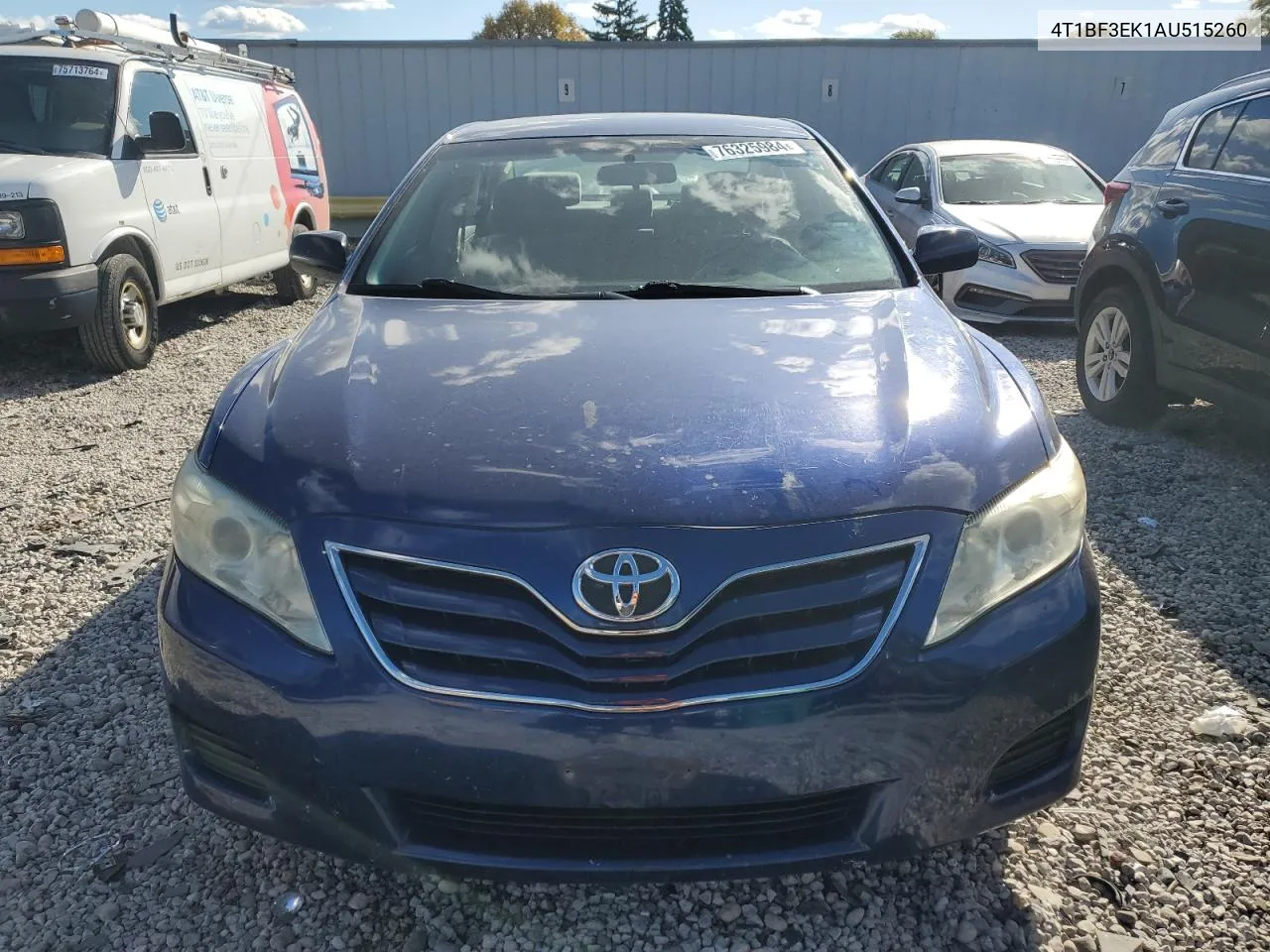 2010 Toyota Camry Base VIN: 4T1BF3EK1AU515260 Lot: 76325984