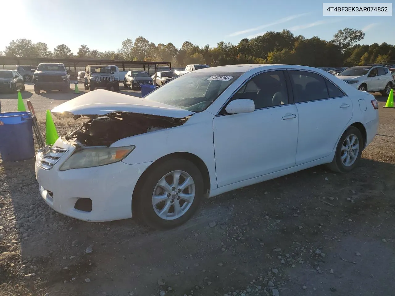 2010 Toyota Camry Base VIN: 4T4BF3EK3AR074852 Lot: 76989154