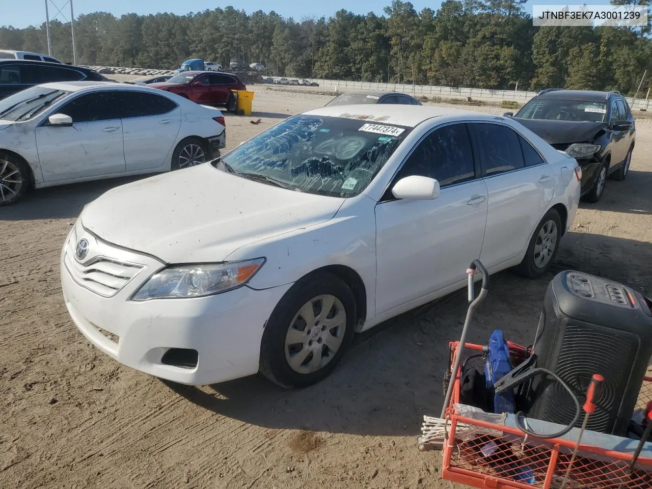 2010 Toyota Camry Base VIN: JTNBF3EK7A3001239 Lot: 77447374