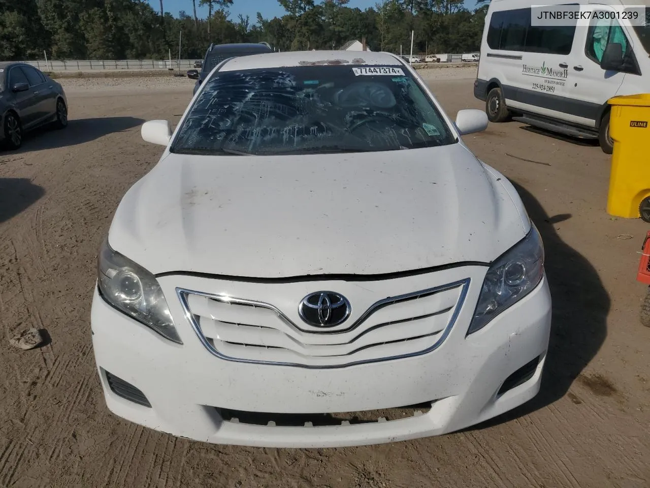 2010 Toyota Camry Base VIN: JTNBF3EK7A3001239 Lot: 77447374