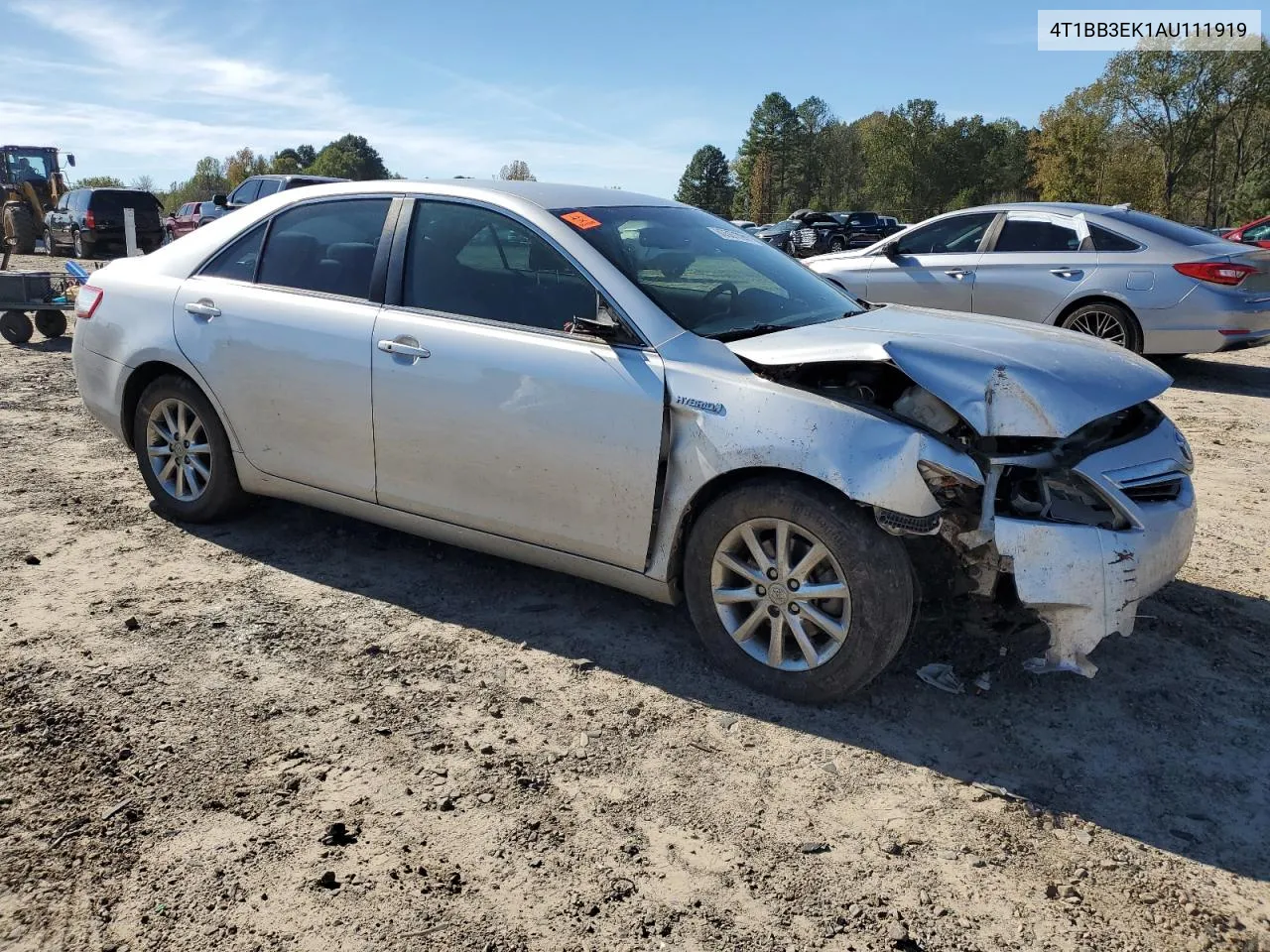 2010 Toyota Camry Hybrid VIN: 4T1BB3EK1AU111919 Lot: 80507094