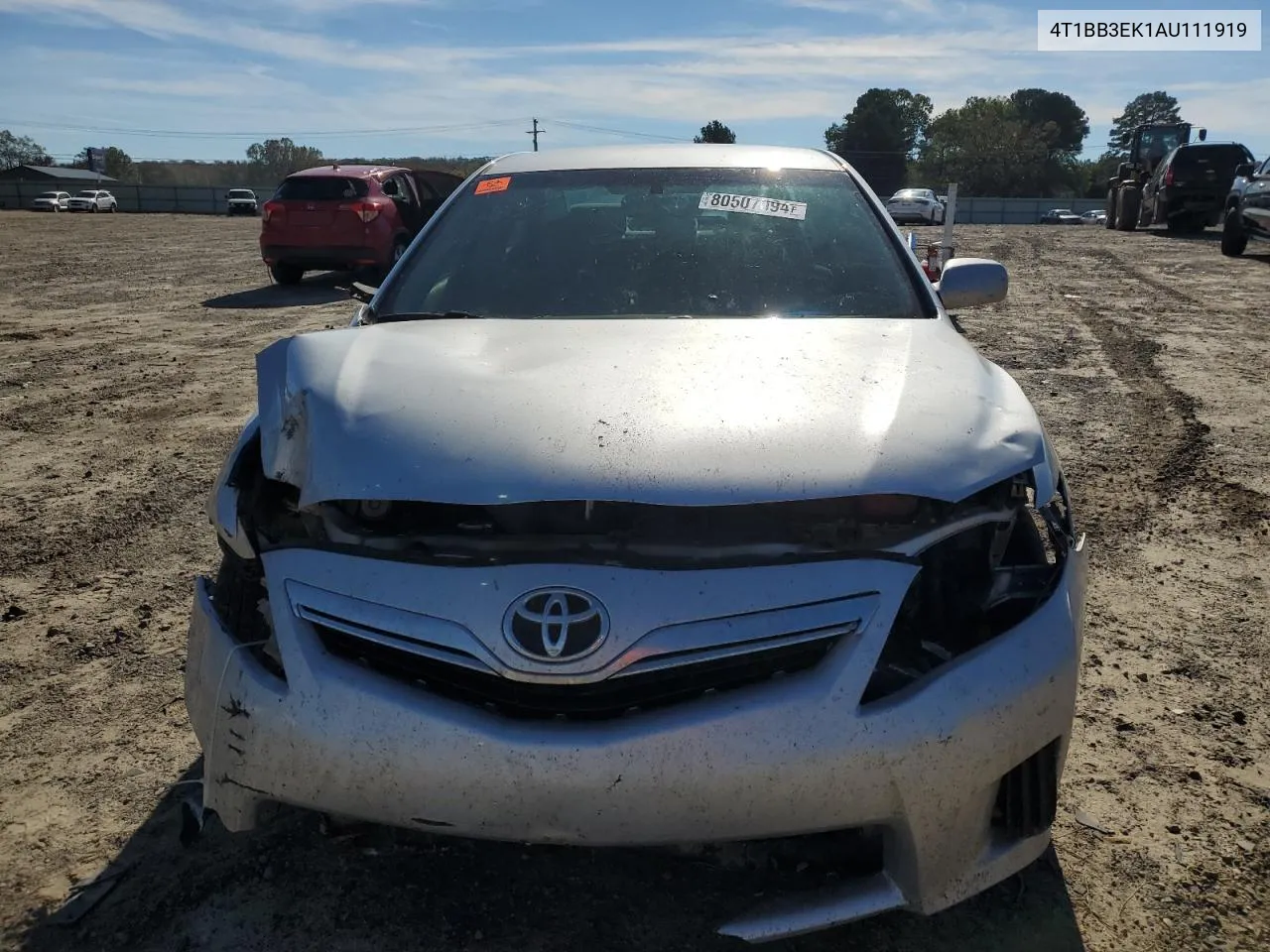 2010 Toyota Camry Hybrid VIN: 4T1BB3EK1AU111919 Lot: 80507094