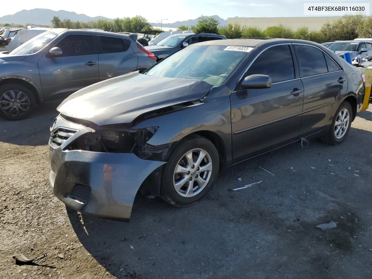 2011 Toyota Camry Base VIN: 4T4BF3EK6BR116030 Lot: 57274023