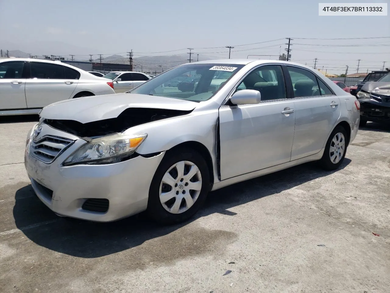 2011 Toyota Camry Base VIN: 4T4BF3EK7BR113332 Lot: 59364034