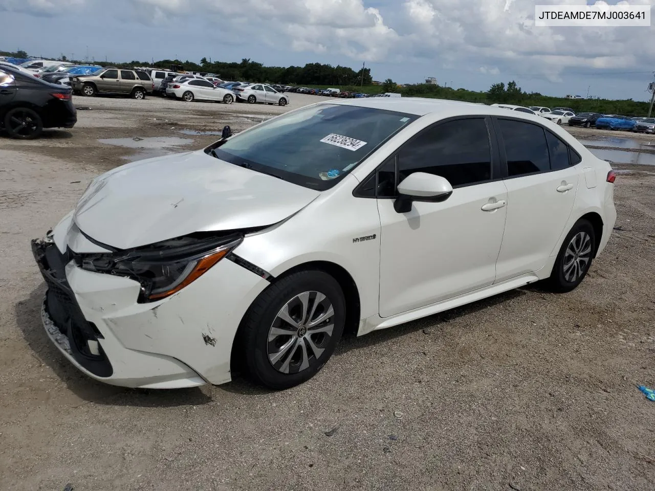 2011 Toyota Corolla Le VIN: JTDEAMDE7MJ003641 Lot: 66236294