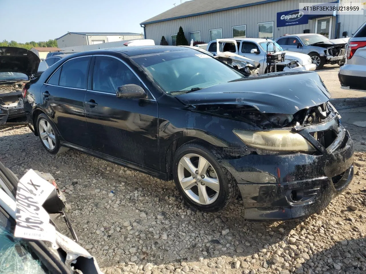 2011 Toyota Camry Base VIN: 4T1BF3EK3BU218959 Lot: 66404834