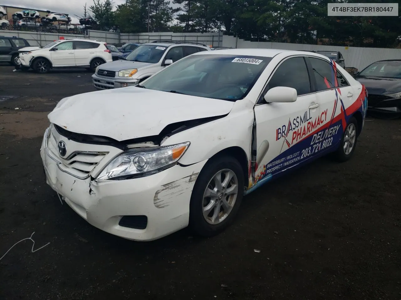 2011 Toyota Camry Base VIN: 4T4BF3EK7BR180447 Lot: 68015004