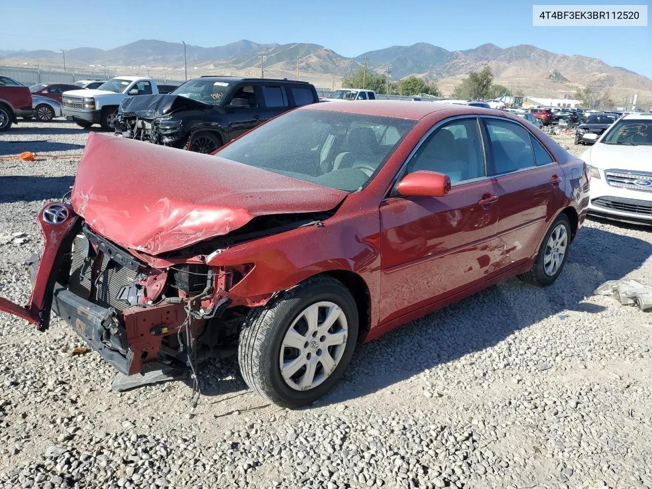 2011 Toyota Camry Base VIN: 4T4BF3EK3BR112520 Lot: 69224934