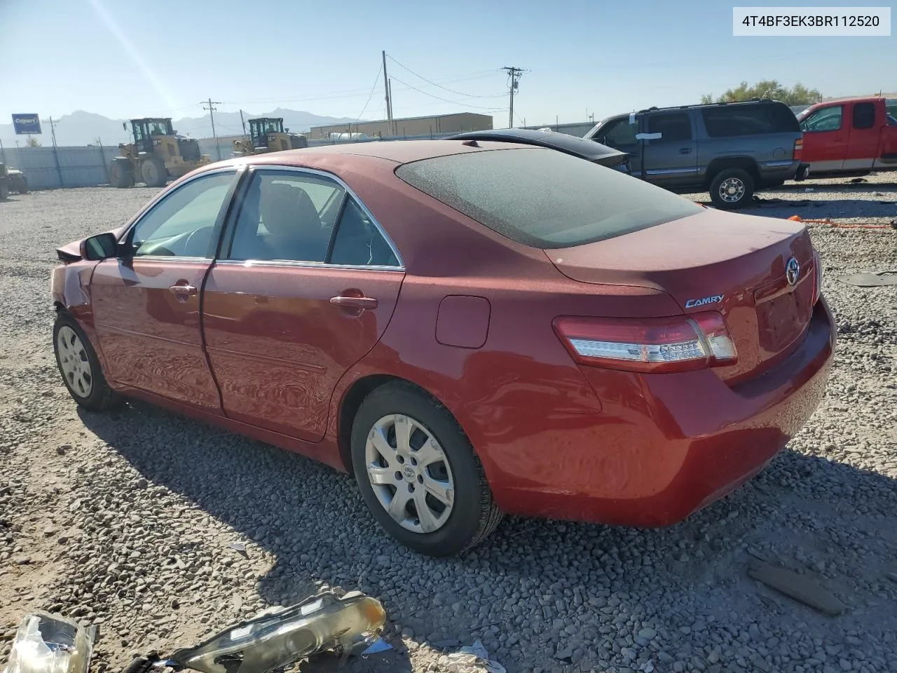 2011 Toyota Camry Base VIN: 4T4BF3EK3BR112520 Lot: 69224934