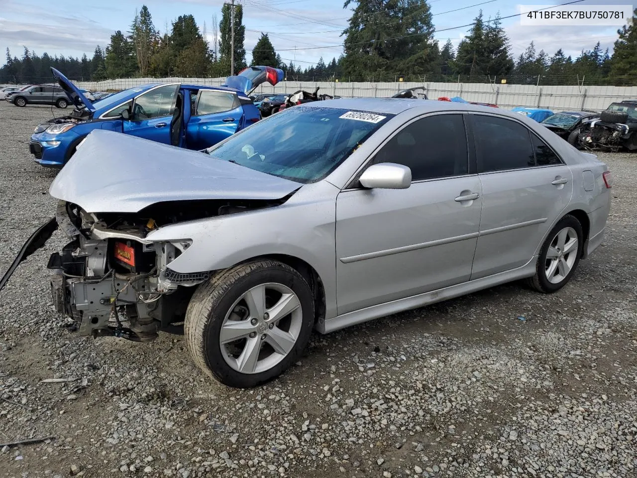 2011 Toyota Camry Base VIN: 4T1BF3EK7BU750781 Lot: 69280264