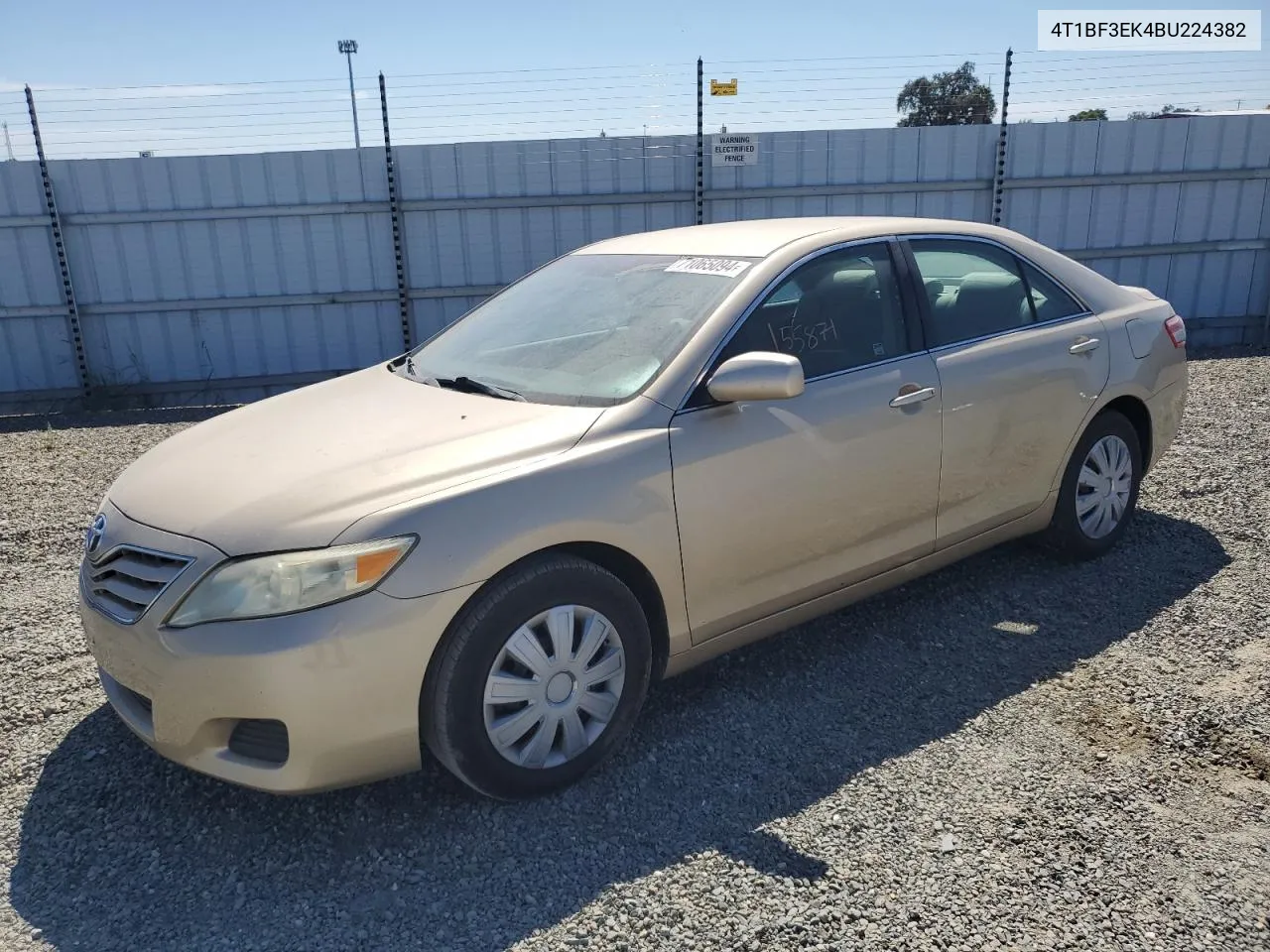 2011 Toyota Camry Base VIN: 4T1BF3EK4BU224382 Lot: 71065094