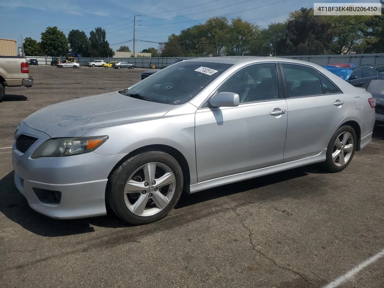 2011 Toyota Camry Base VIN: 4T1BF3EK4BU206450 Lot: 71182514