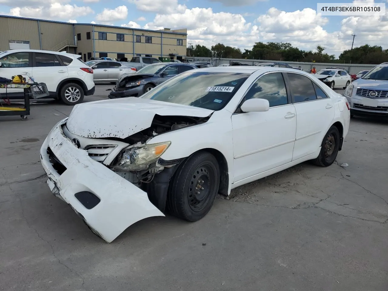 2011 Toyota Camry Base VIN: 4T4BF3EK6BR105108 Lot: 71815214