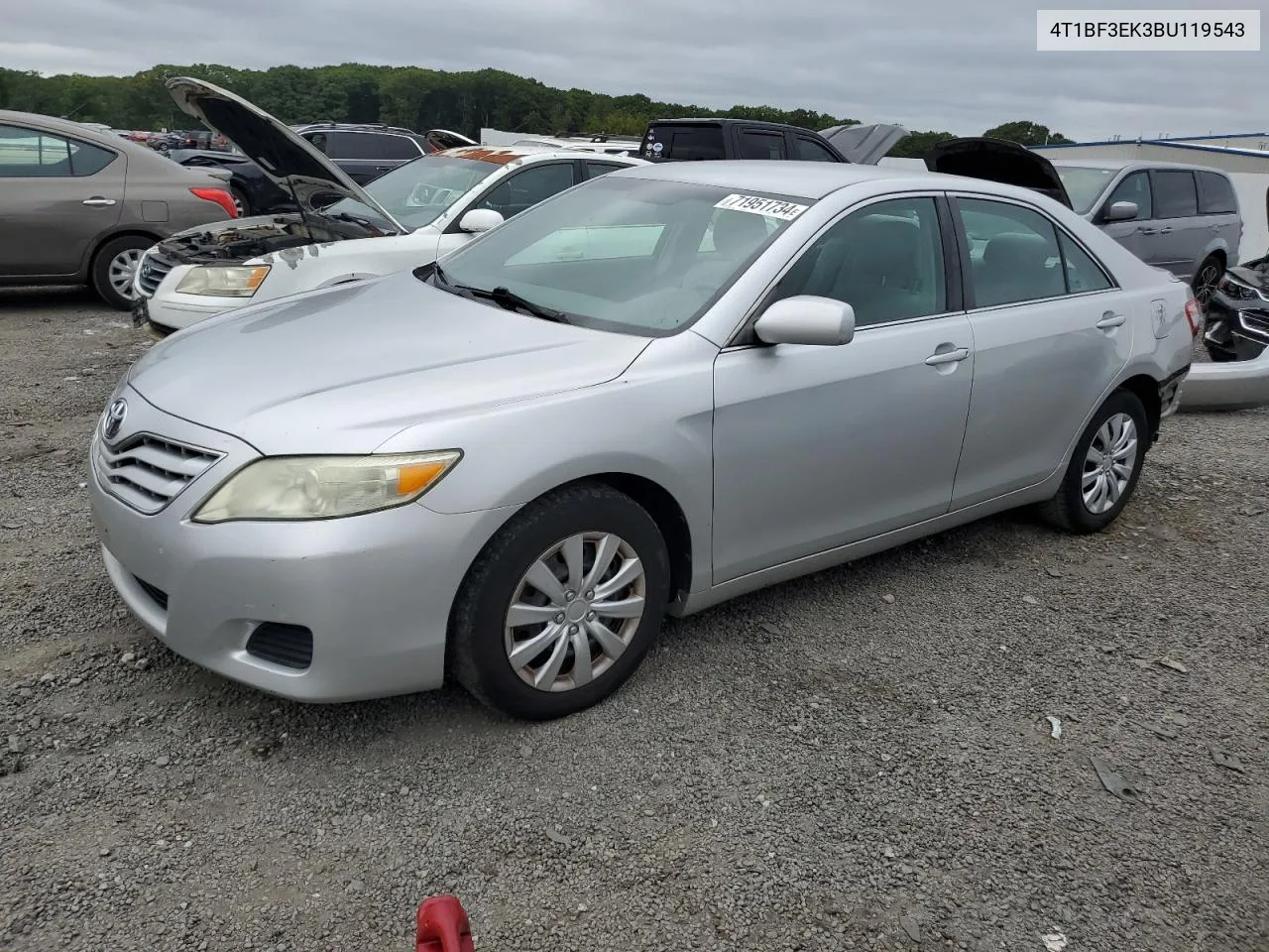 2011 Toyota Camry Base VIN: 4T1BF3EK3BU119543 Lot: 71951734