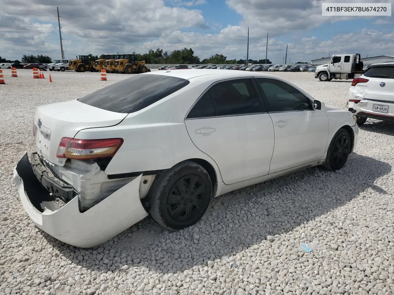 2011 Toyota Camry Base VIN: 4T1BF3EK7BU674270 Lot: 72004834