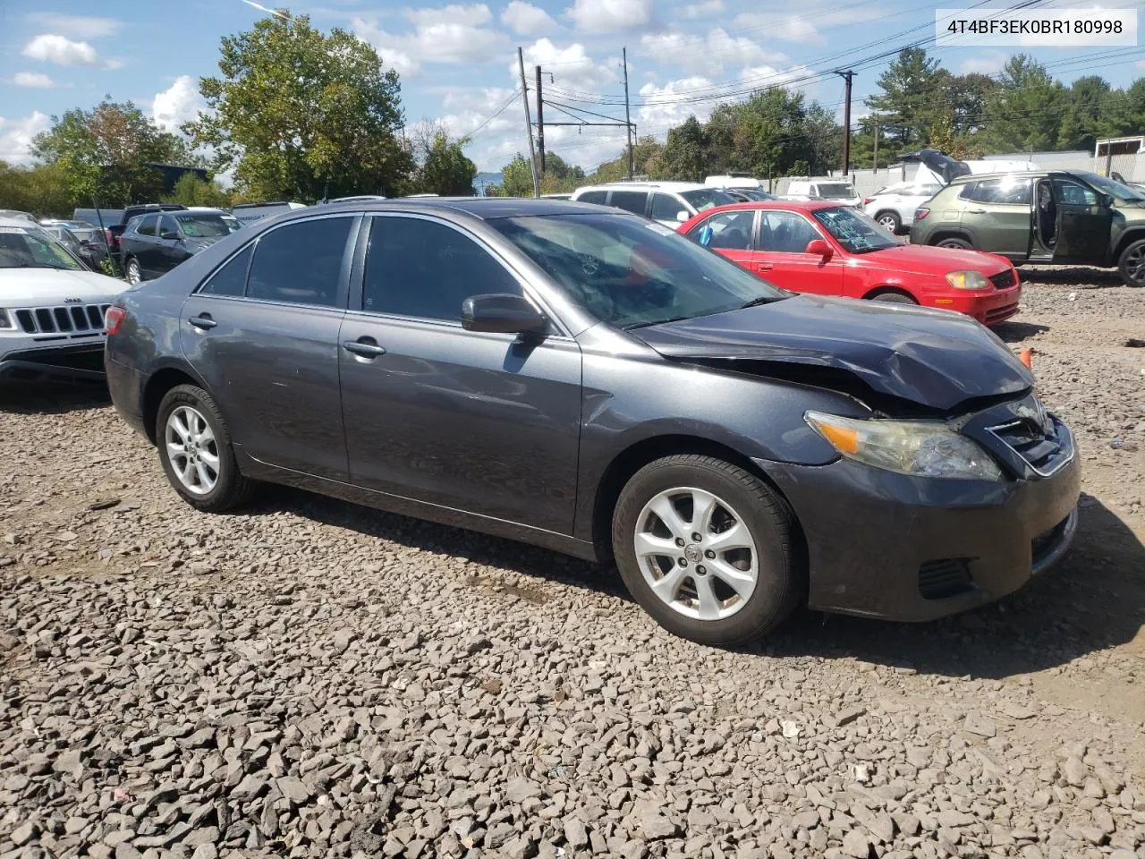 2011 Toyota Camry Base VIN: 4T4BF3EK0BR180998 Lot: 72464324