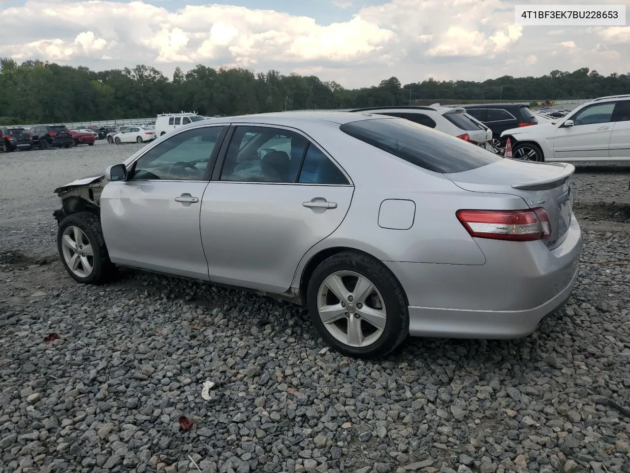 2011 Toyota Camry Base VIN: 4T1BF3EK7BU228653 Lot: 72505404