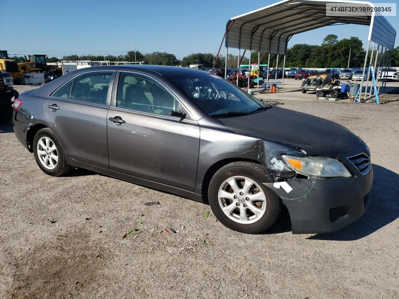 2011 Toyota Camry Base VIN: 4T4BF3EK9BR208345 Lot: 72956224