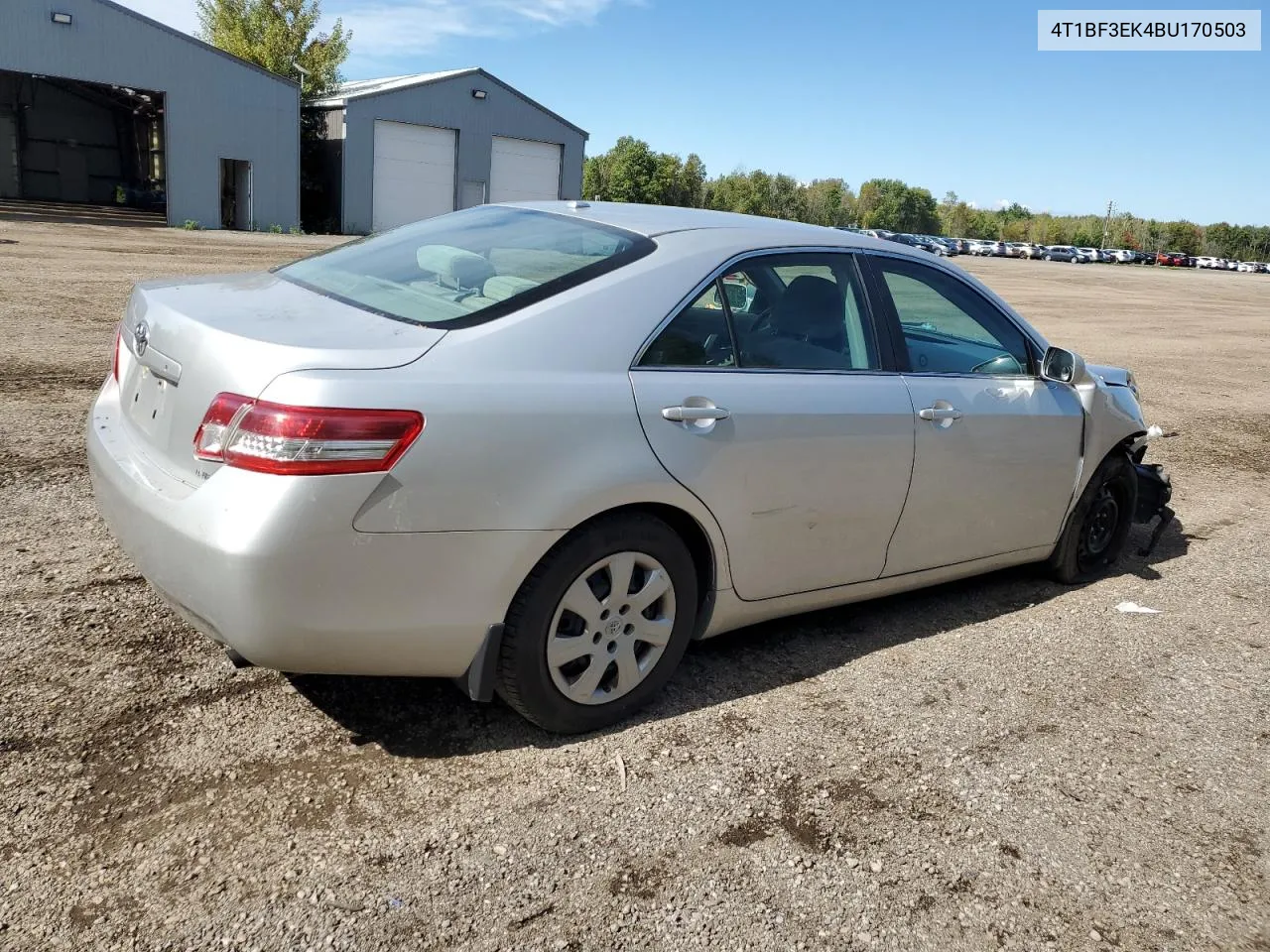 2011 Toyota Camry Base VIN: 4T1BF3EK4BU170503 Lot: 73368364