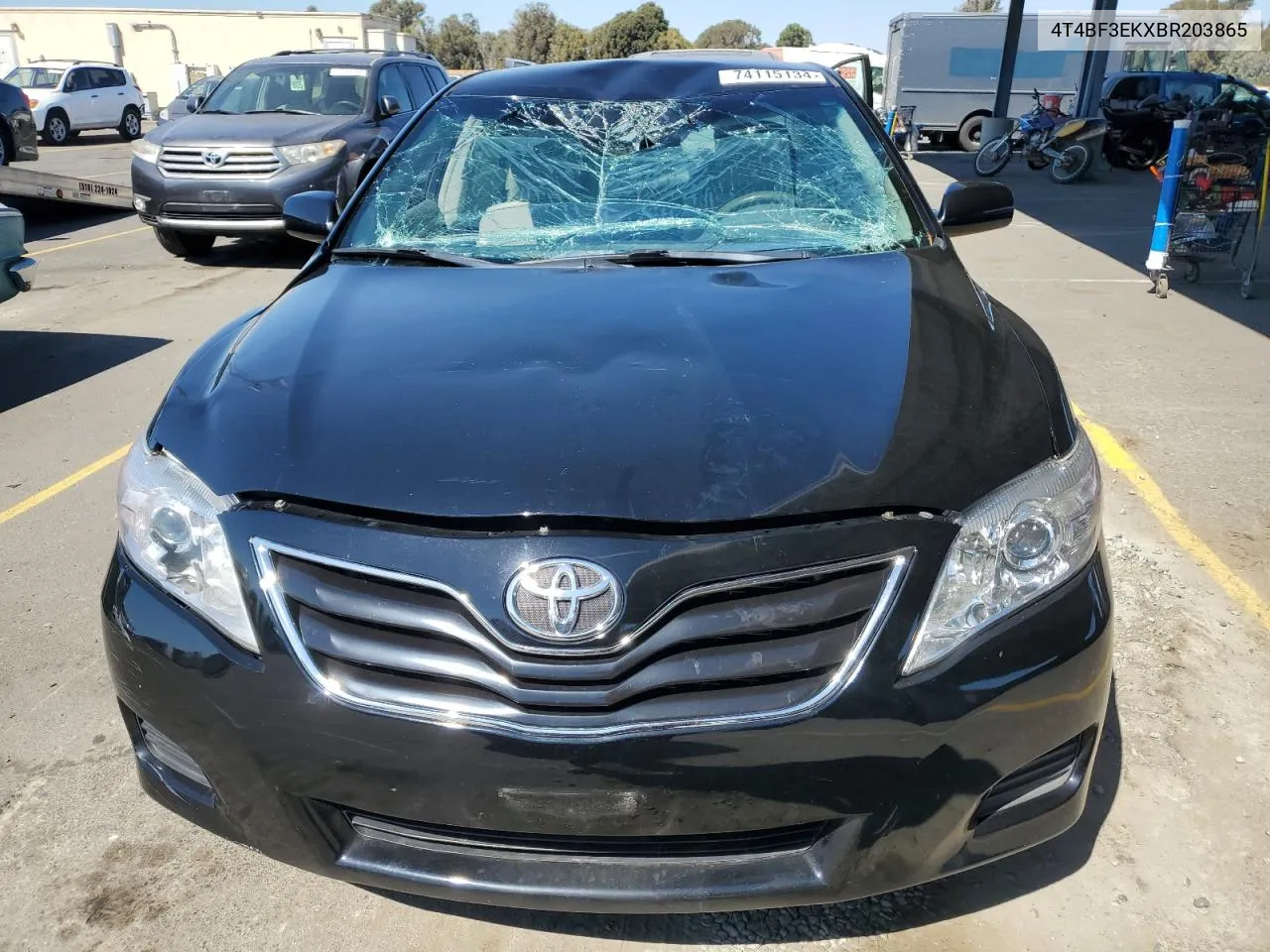 2011 Toyota Camry Base VIN: 4T4BF3EKXBR203865 Lot: 74115134