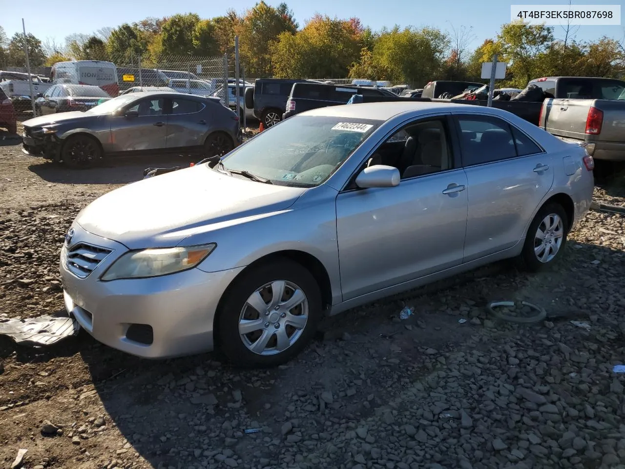 2011 Toyota Camry Base VIN: 4T4BF3EK5BR087698 Lot: 74622344