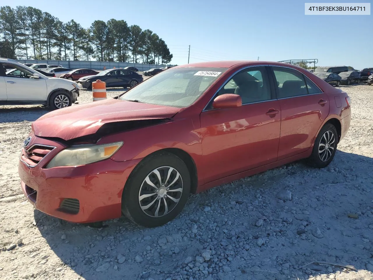 2011 Toyota Camry Base VIN: 4T1BF3EK3BU164711 Lot: 75754984