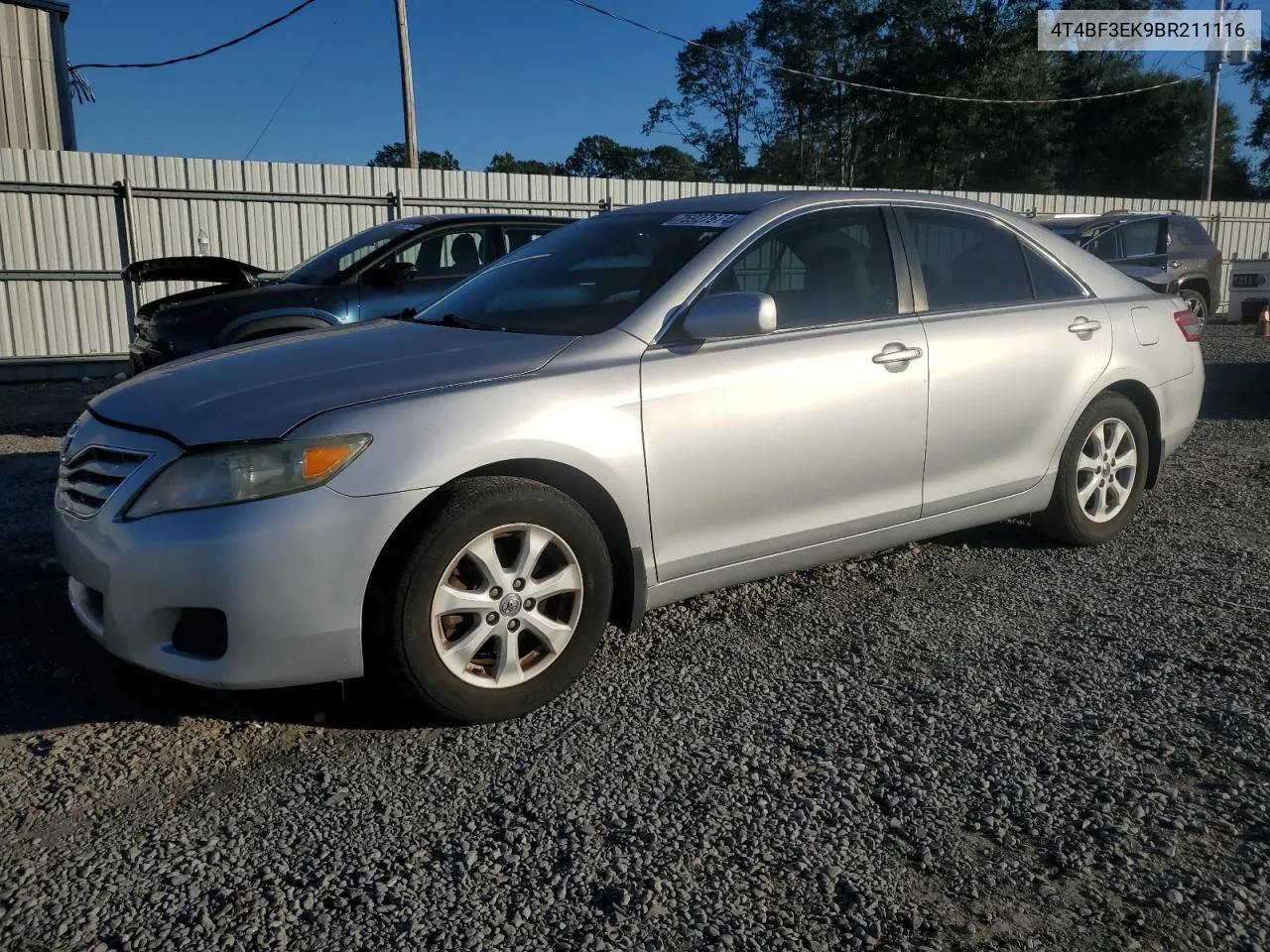 2011 Toyota Camry Base VIN: 4T4BF3EK9BR211116 Lot: 75927674