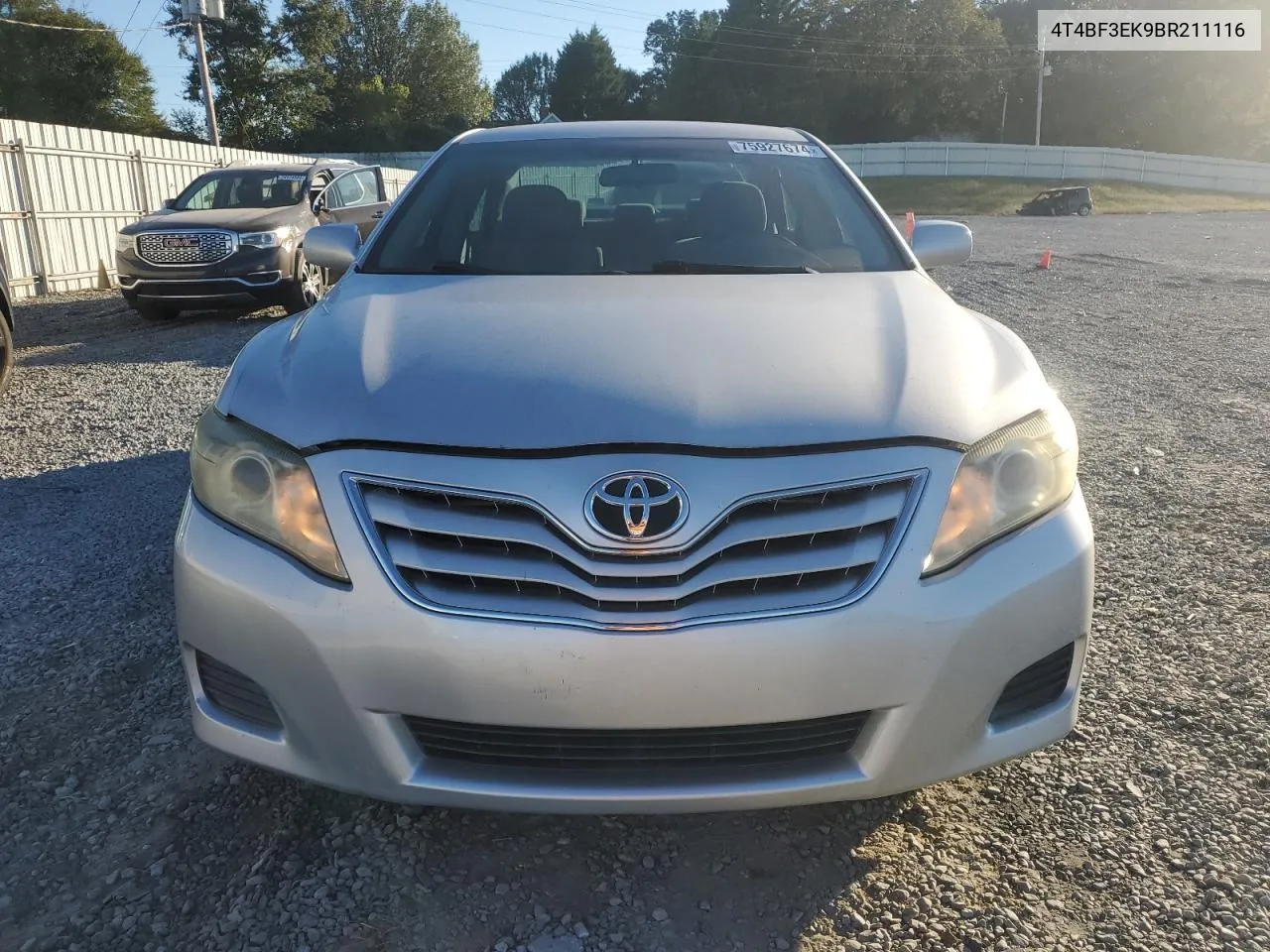 2011 Toyota Camry Base VIN: 4T4BF3EK9BR211116 Lot: 75927674