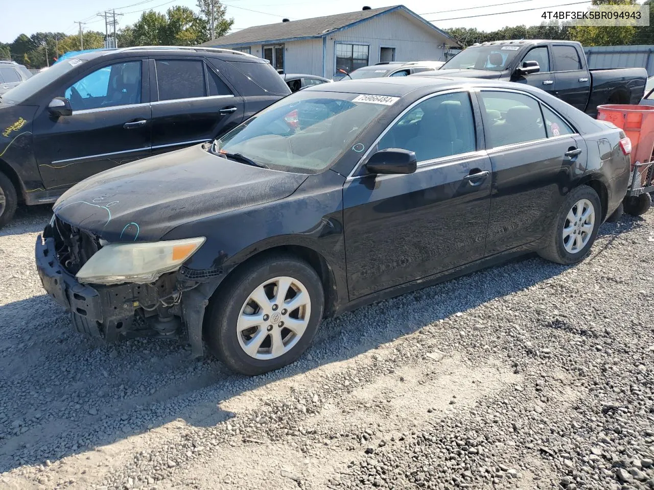 2011 Toyota Camry Base VIN: 4T4BF3EK5BR094943 Lot: 75966484