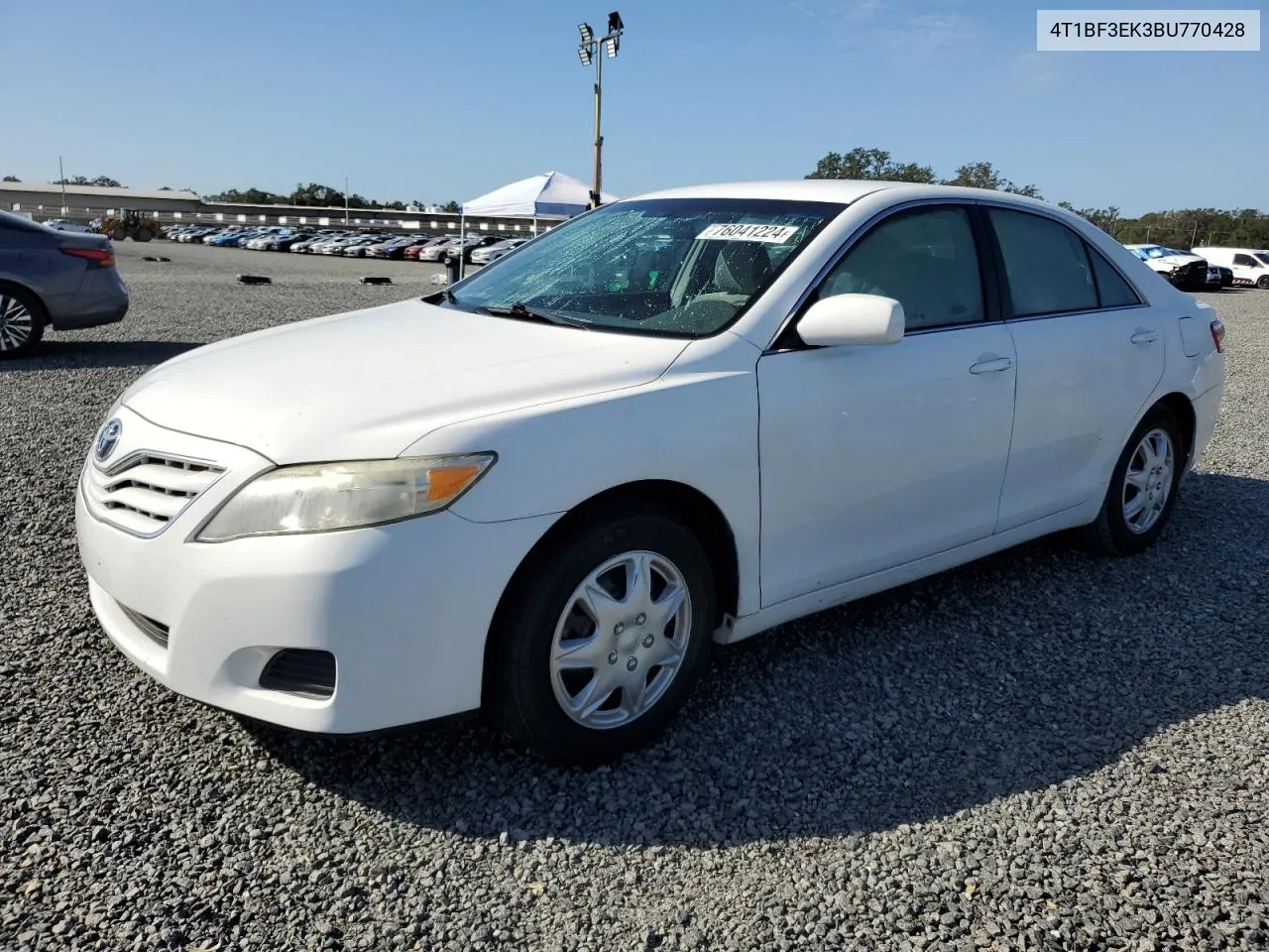 2011 Toyota Camry Base VIN: 4T1BF3EK3BU770428 Lot: 76041224