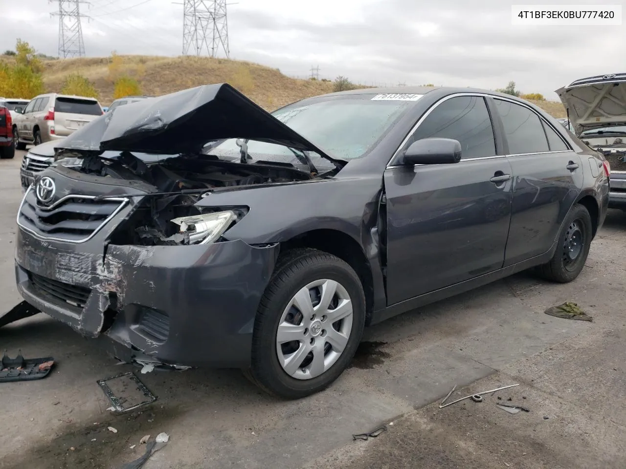 2011 Toyota Camry Base VIN: 4T1BF3EK0BU777420 Lot: 76137954