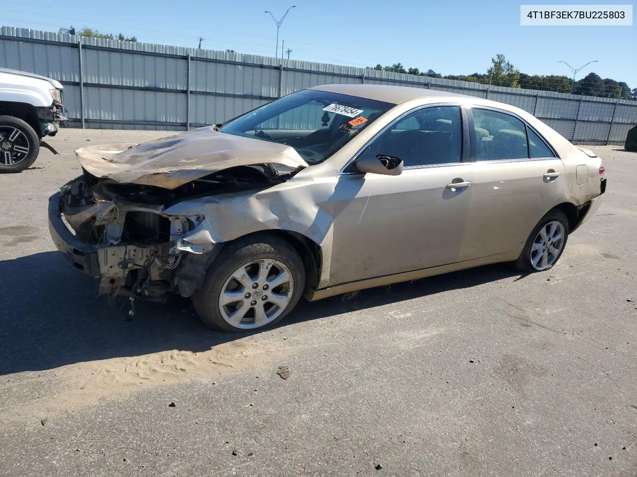 2011 Toyota Camry Base VIN: 4T1BF3EK7BU225803 Lot: 76678454