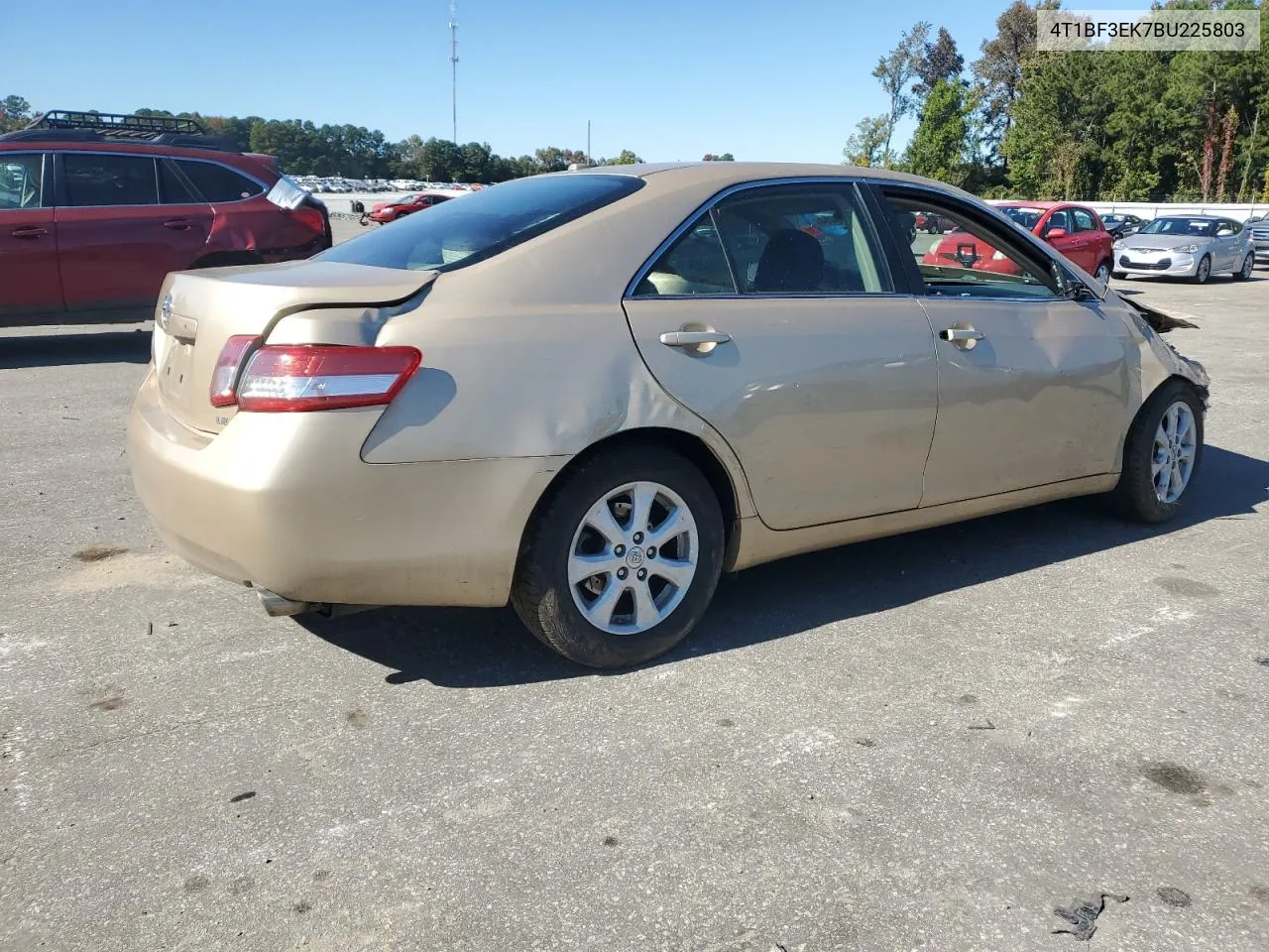 2011 Toyota Camry Base VIN: 4T1BF3EK7BU225803 Lot: 76678454