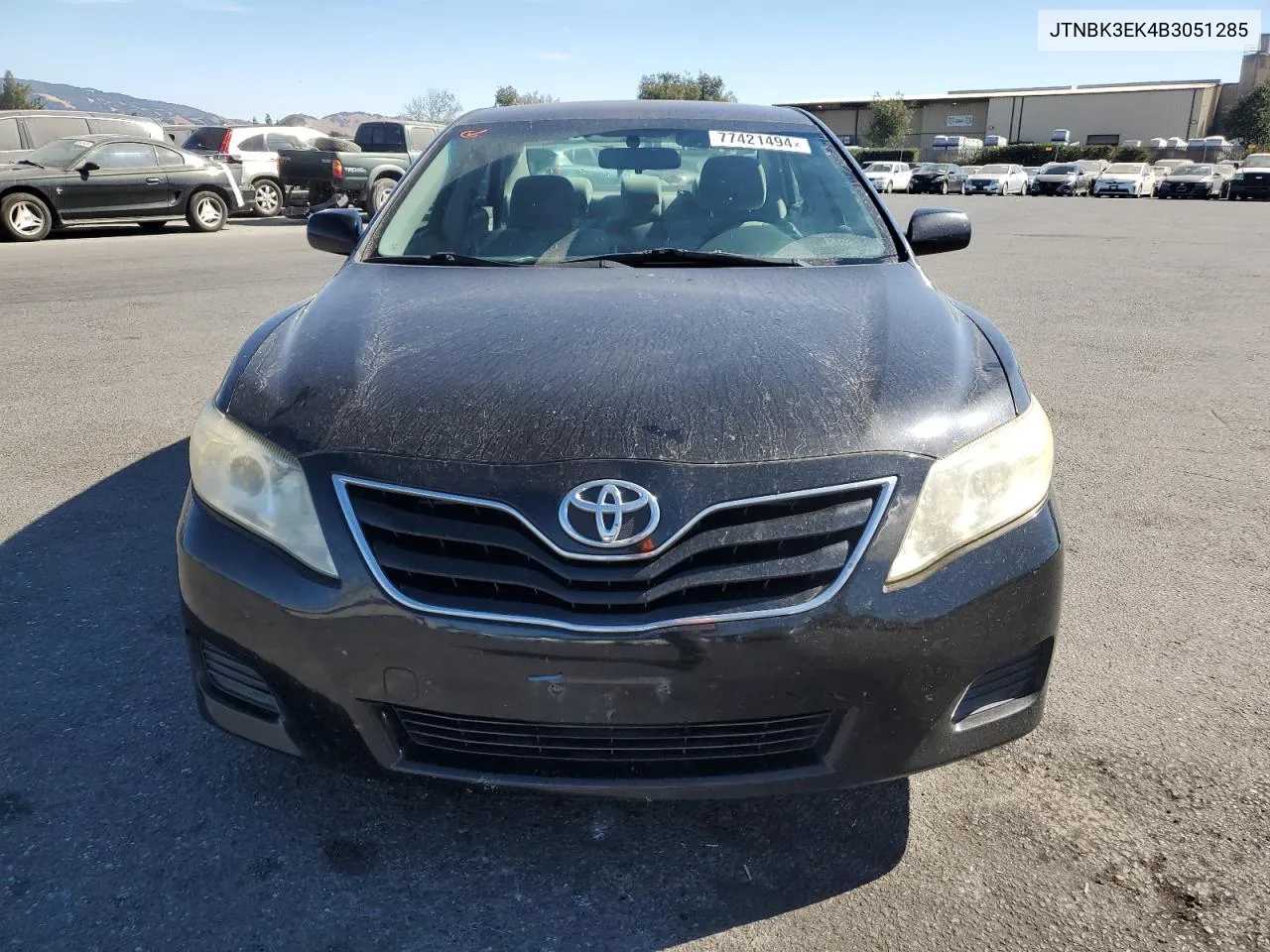 2011 Toyota Camry Se VIN: JTNBK3EK4B3051285 Lot: 77421494