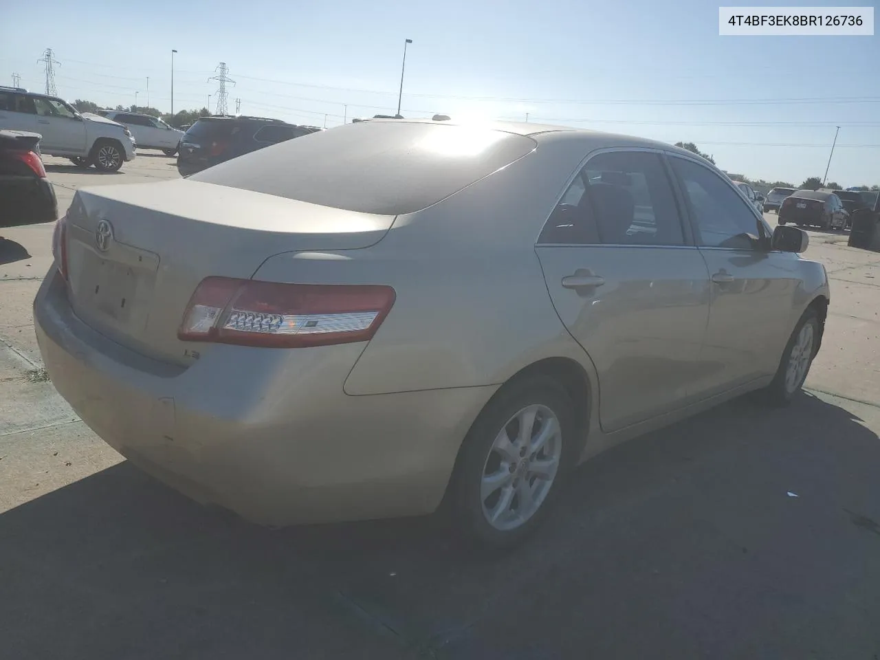 2011 Toyota Camry Base VIN: 4T4BF3EK8BR126736 Lot: 77489434