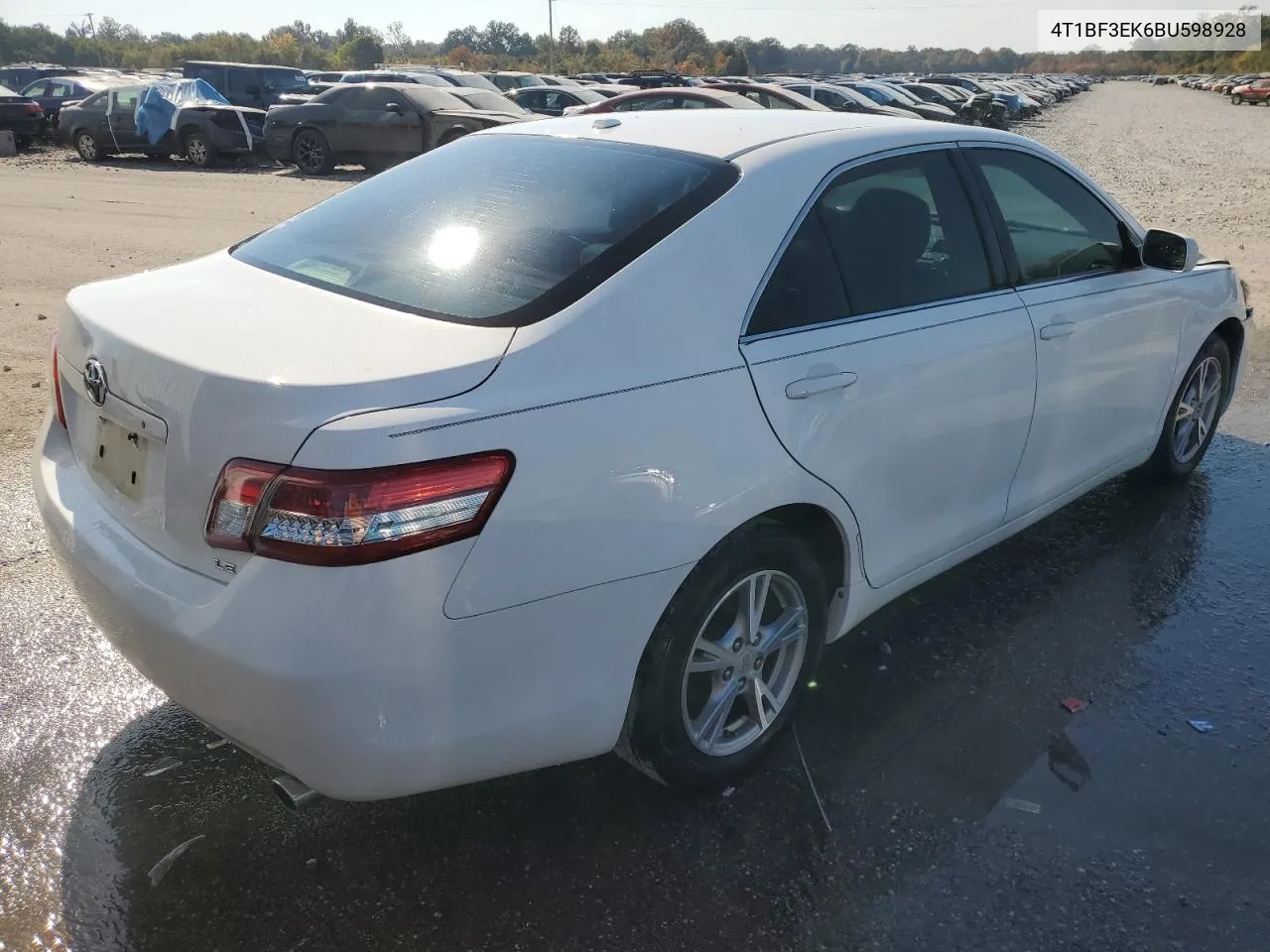 2011 Toyota Camry Base VIN: 4T1BF3EK6BU598928 Lot: 77544624