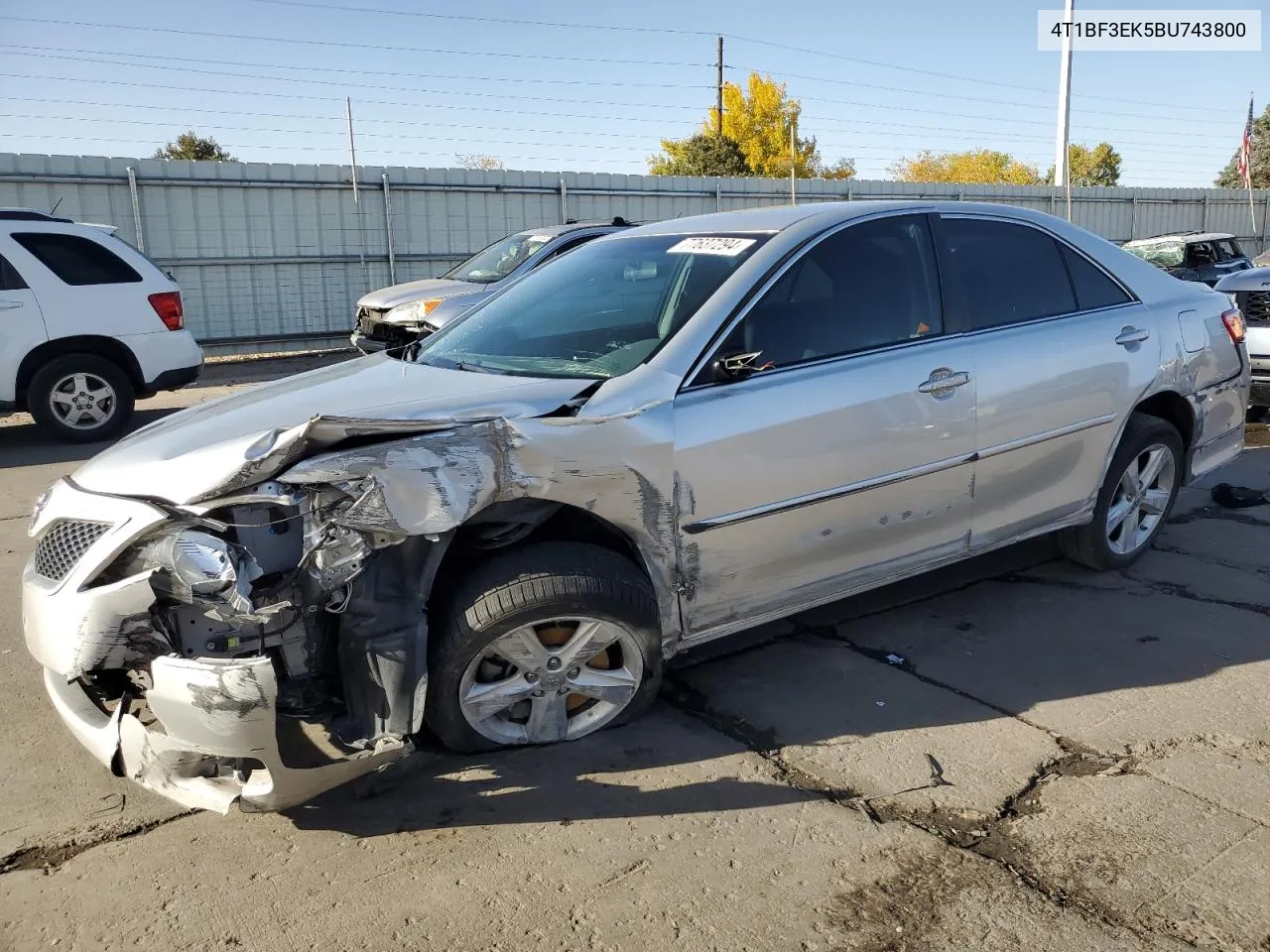 2011 Toyota Camry Base VIN: 4T1BF3EK5BU743800 Lot: 77637294