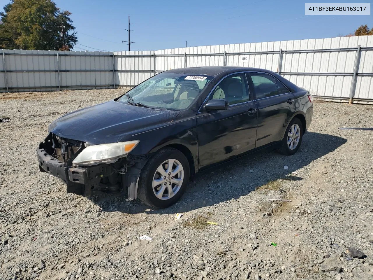 2011 Toyota Camry Base VIN: 4T1BF3EK4BU163017 Lot: 77765954