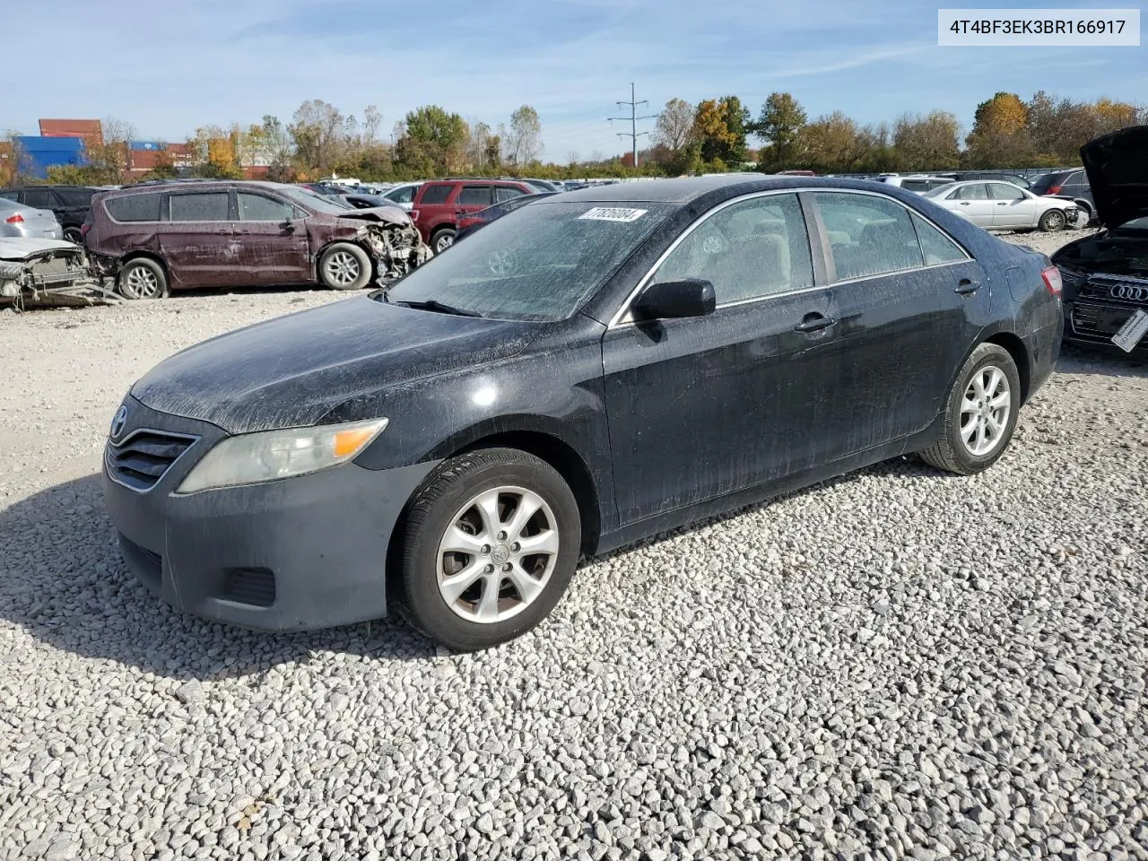 2011 Toyota Camry Base VIN: 4T4BF3EK3BR166917 Lot: 77826084