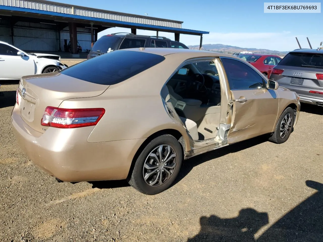 2011 Toyota Camry Base VIN: 4T1BF3EK6BU769693 Lot: 79031024