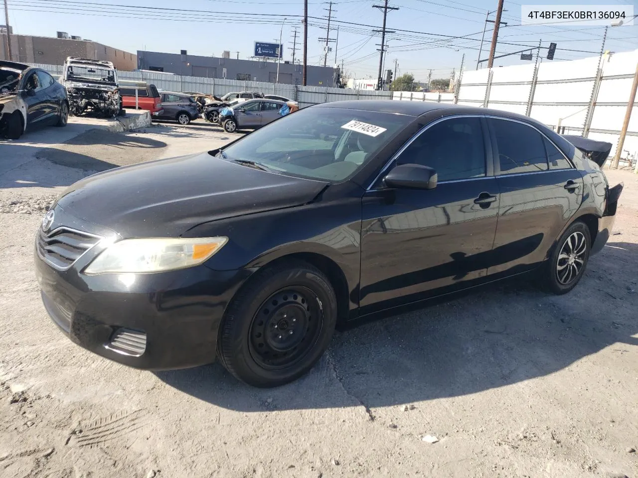 2011 Toyota Camry Base VIN: 4T4BF3EK0BR136094 Lot: 79114824