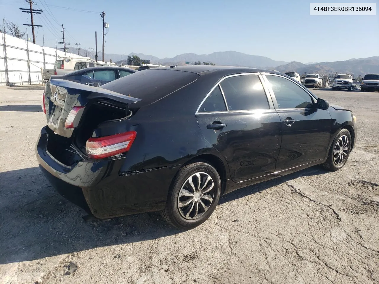 2011 Toyota Camry Base VIN: 4T4BF3EK0BR136094 Lot: 79114824