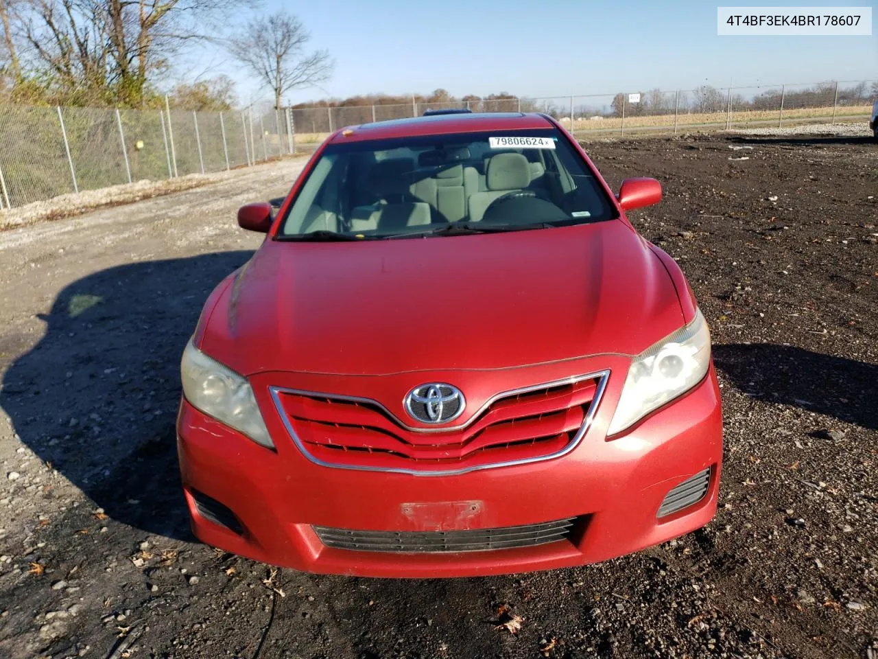 2011 Toyota Camry Base VIN: 4T4BF3EK4BR178607 Lot: 79806624