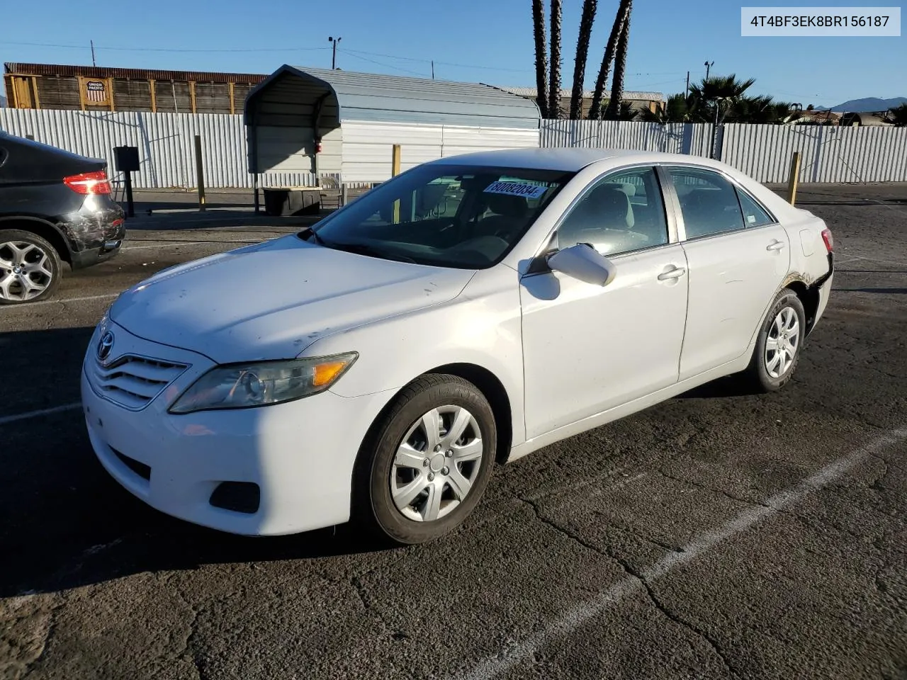 2011 Toyota Camry Base VIN: 4T4BF3EK8BR156187 Lot: 80082034