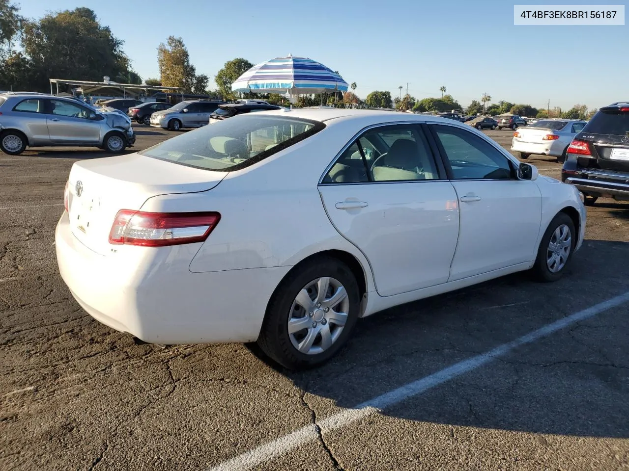 2011 Toyota Camry Base VIN: 4T4BF3EK8BR156187 Lot: 80082034