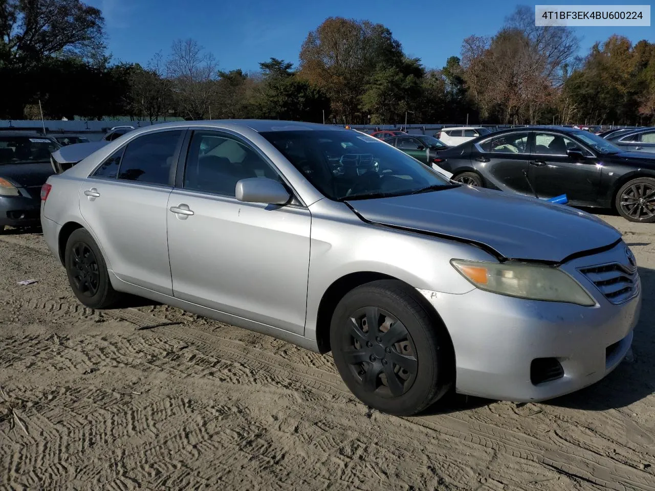 2011 Toyota Camry Base VIN: 4T1BF3EK4BU600224 Lot: 80688634