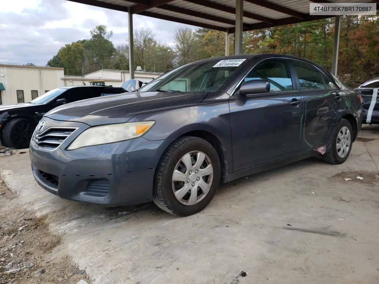 2011 Toyota Camry Base VIN: 4T4BF3EK7BR170887 Lot: 80766904