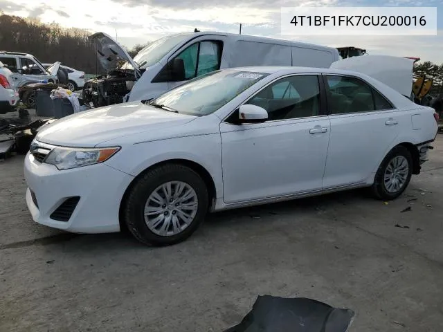 4T1BF1FK7CU200016 2012 Toyota Camry Base