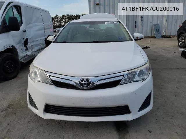 4T1BF1FK7CU200016 2012 Toyota Camry Base