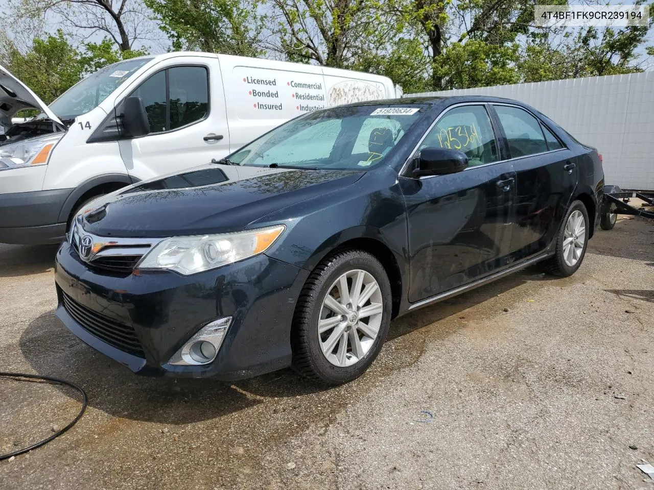 2012 Toyota Camry Base VIN: 4T4BF1FK9CR239194 Lot: 51928634